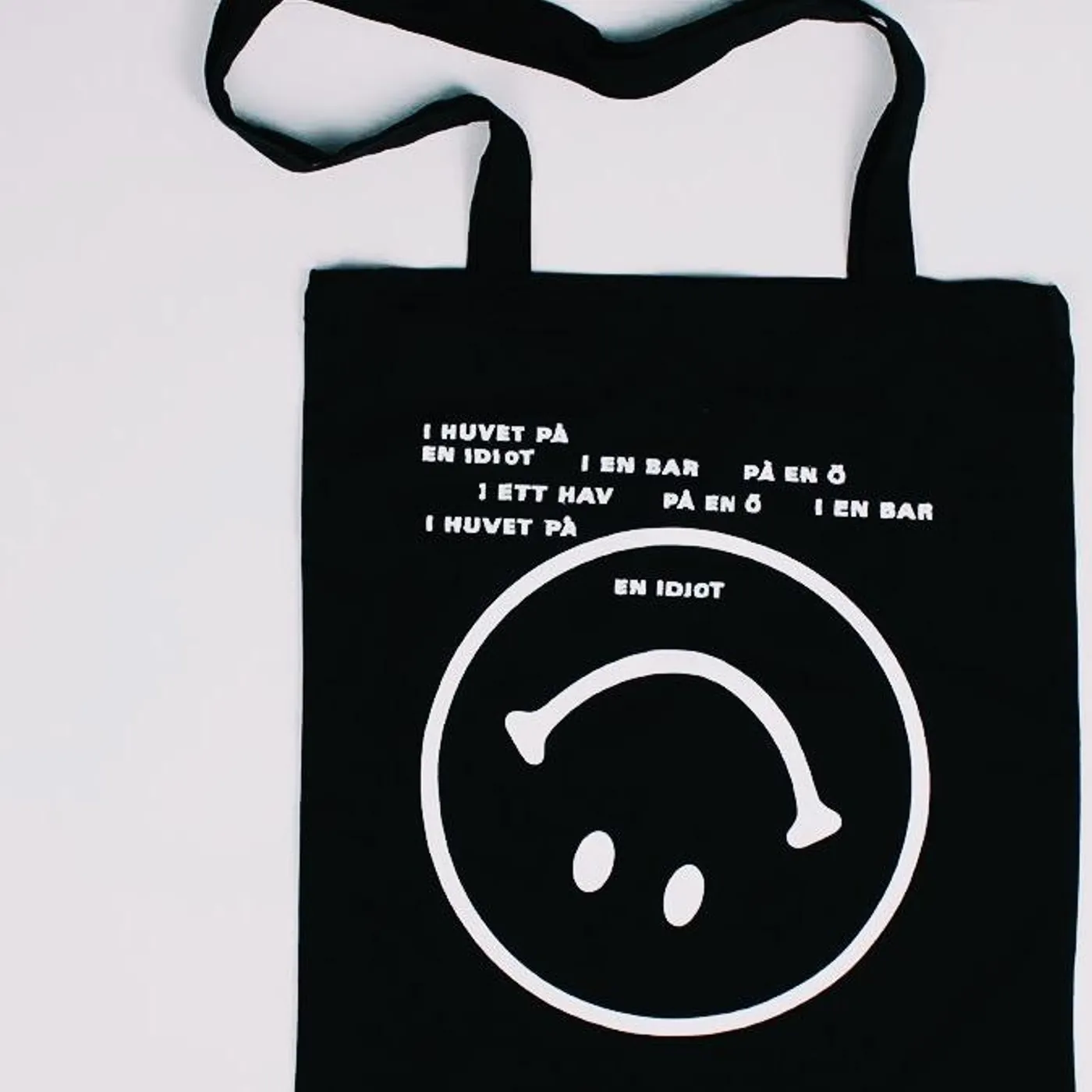 Markus Krunegård I Huvudet På En Idiot/Smiley Black Totebag