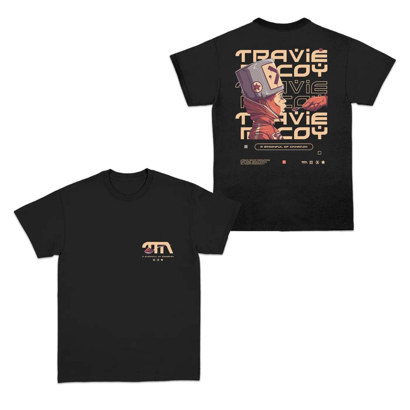 Travie McCoy Spoonful of Cinnamon Black Tee