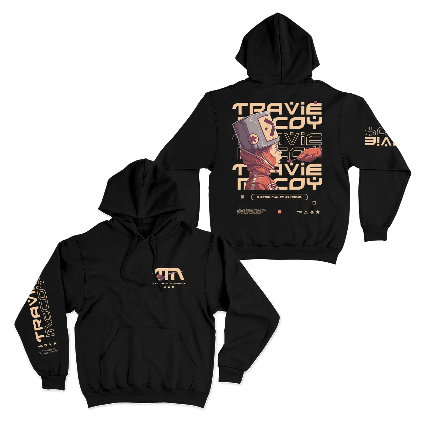 Travie McCoy Spoonful of Cinnamon Black Hoodie