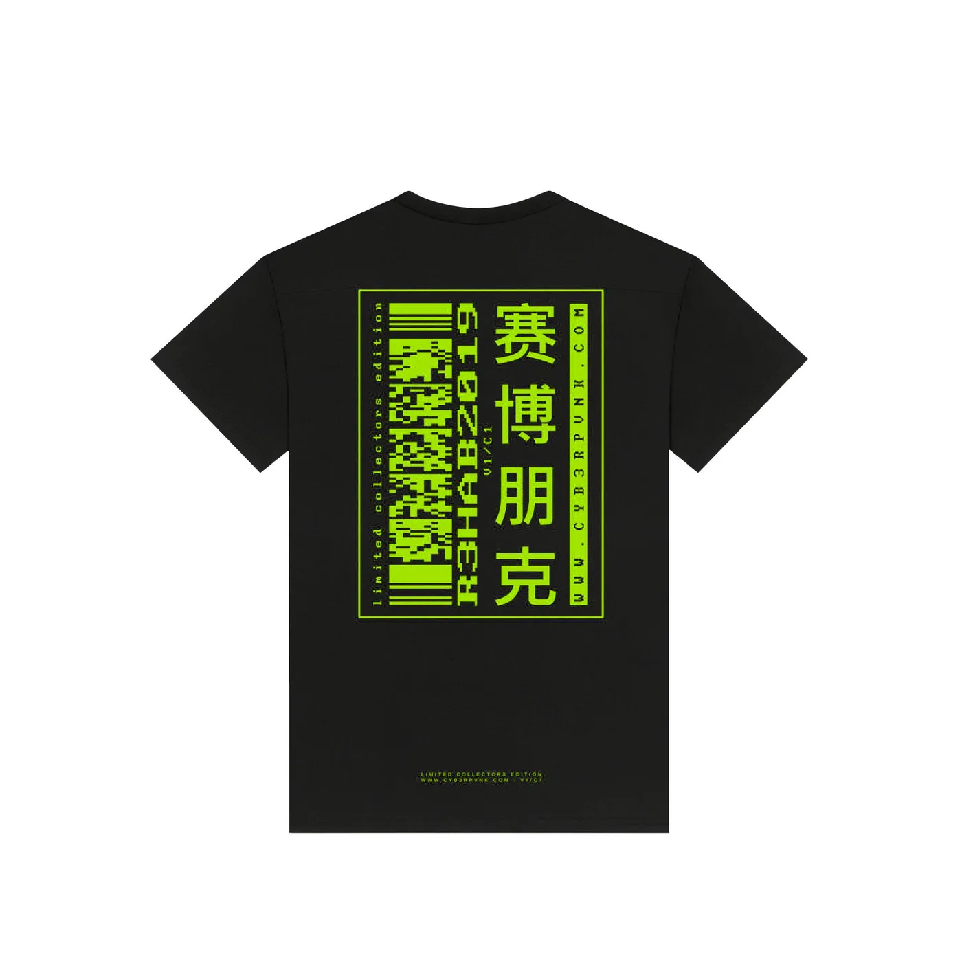 R3HAB X CYB3RPVNK T-SHIRT NEON