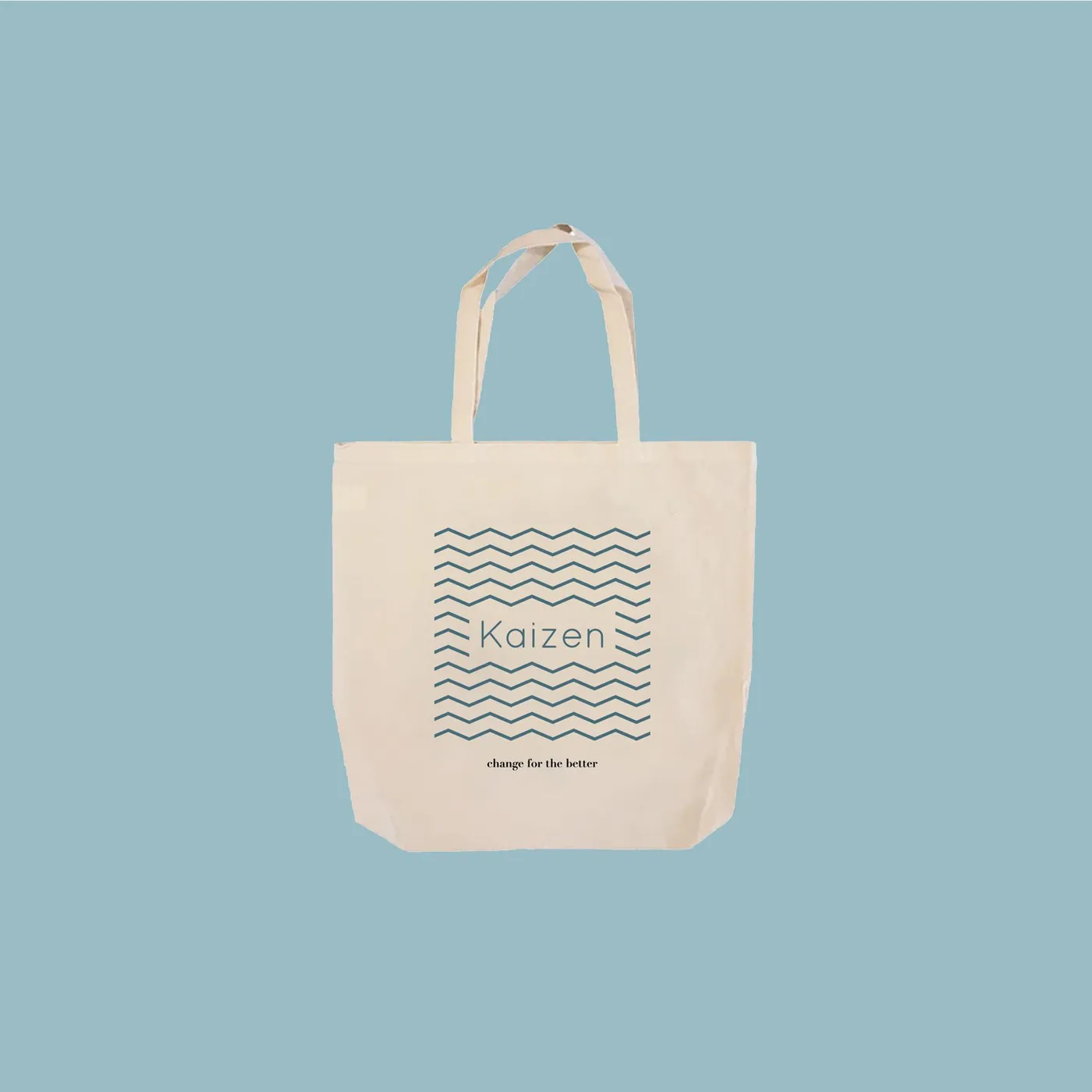 K.A.A.N. "KAIZEN" White Tote Bag