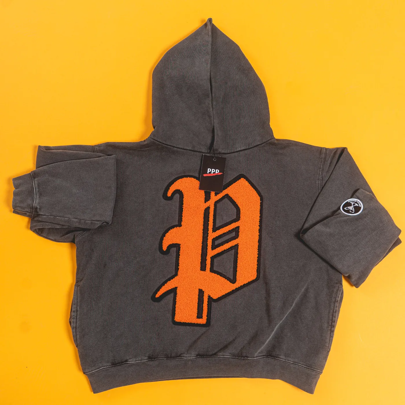 CR BLACKS Giant Gothic P Premium Hoodie (Slate Grey)