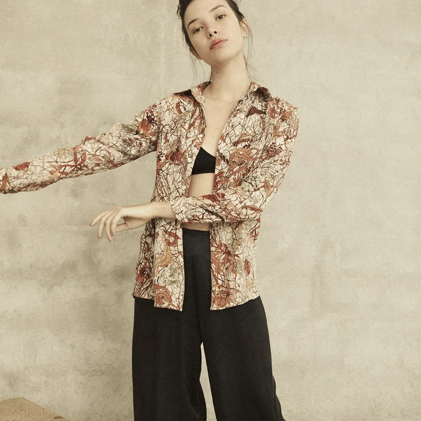 annie hamilton SILK PANT  //  BLACK SATIN