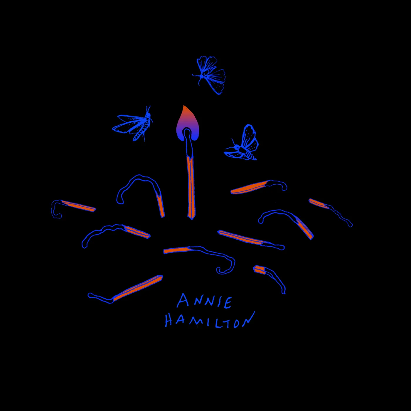 annie hamilton MOTHS TO THE FLAME TSHIRT (XS)