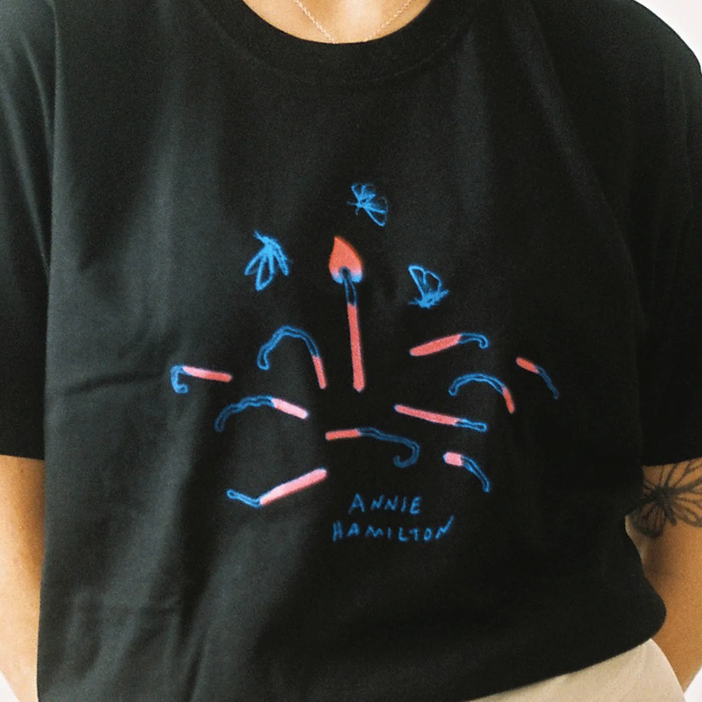 annie hamilton MOTHS TO THE FLAME TSHIRT (XS)