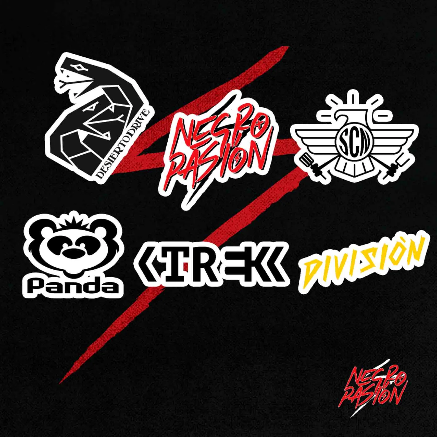 Desierto Drive Sticker Pack #1 - Bandas Negro Pasión