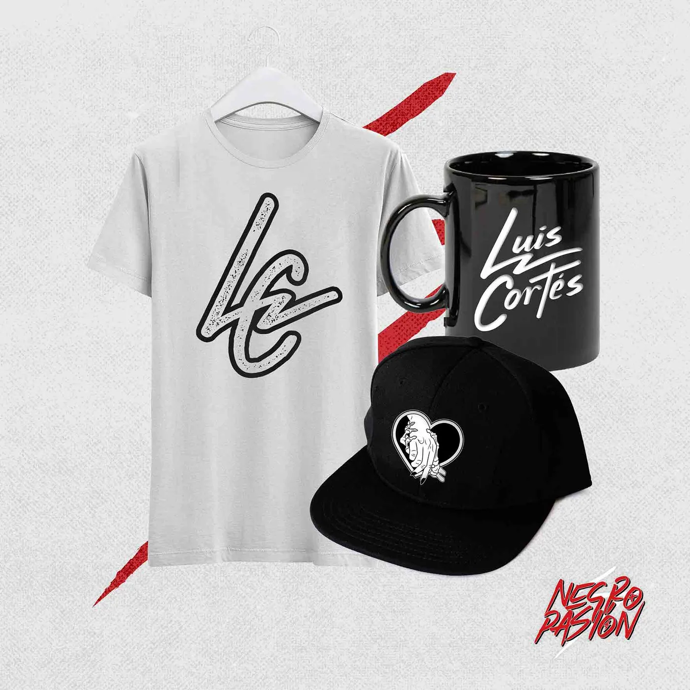 LUIS CORTES CERVANTES Combo - Luis Cortés - Camiseta + Gorra + Taza