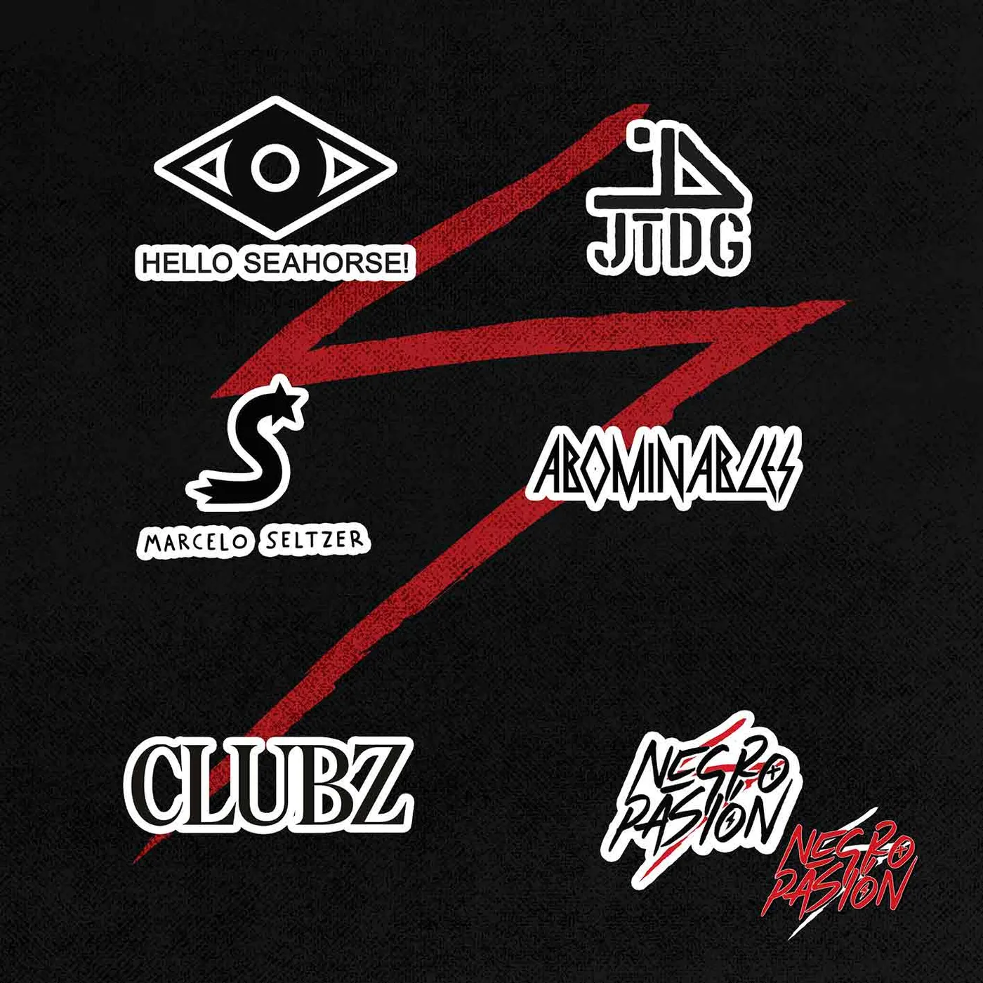 Abominables Sticker Pack #3 - Bandas Negro Pasión