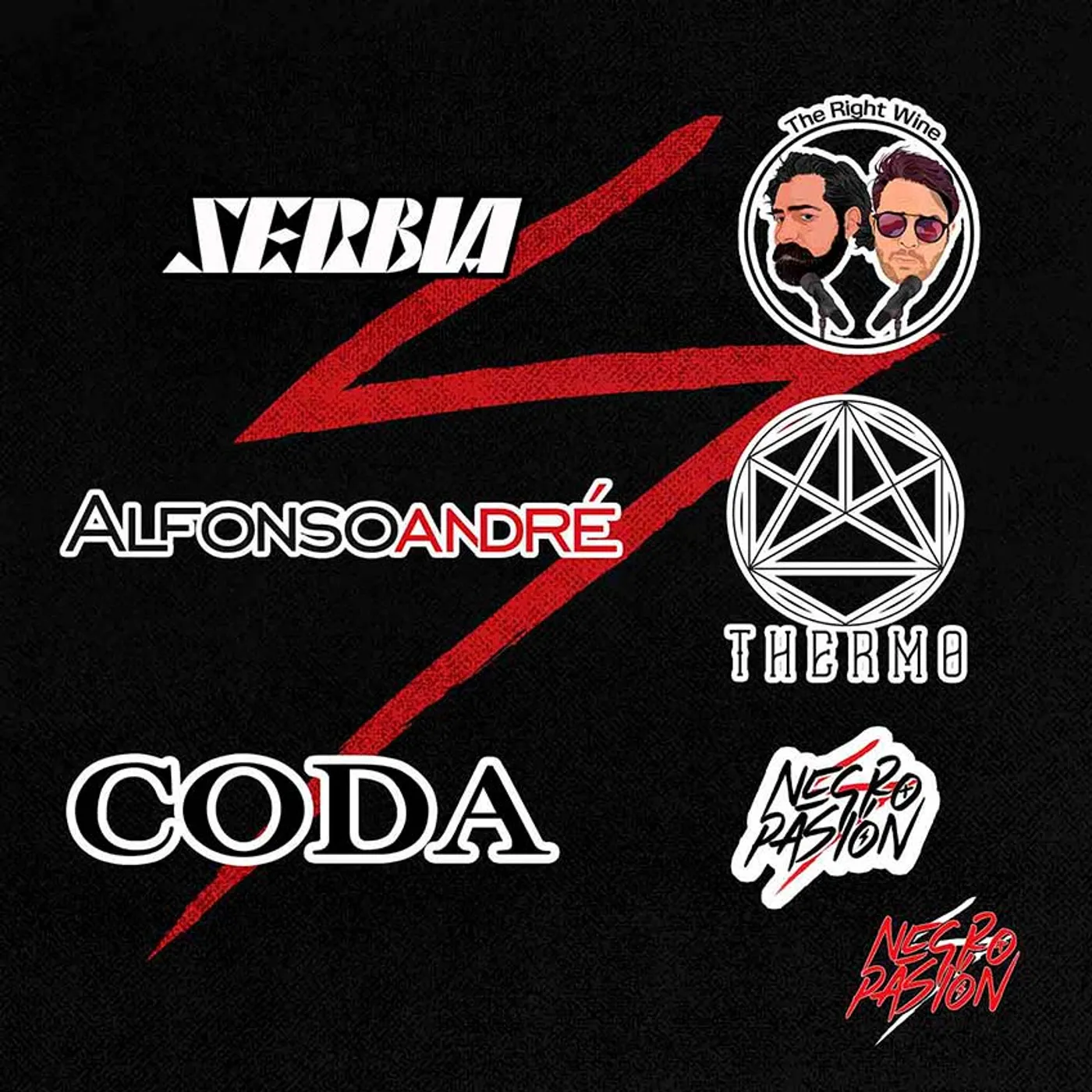 Delux Sticker Pack #4 - Bandas Negro Pasión