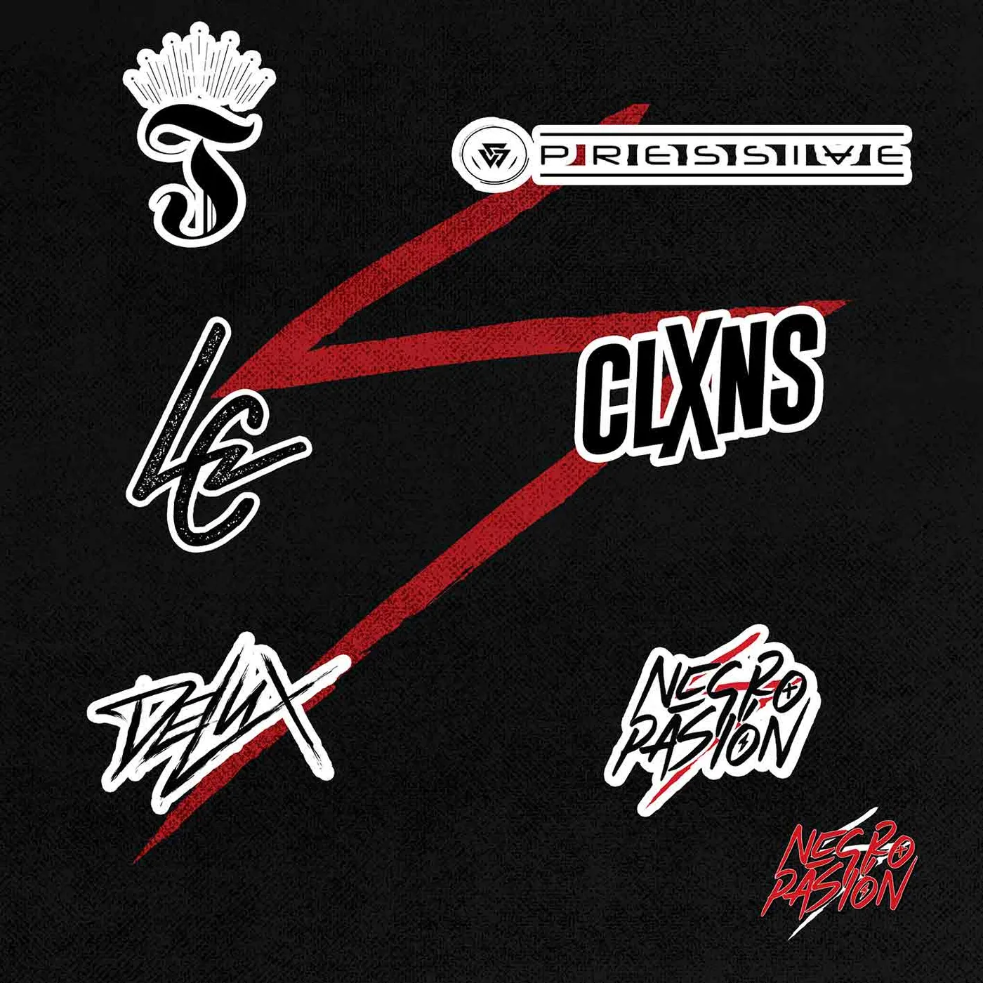 Delux Sticker Pack #4 - Bandas Negro Pasión