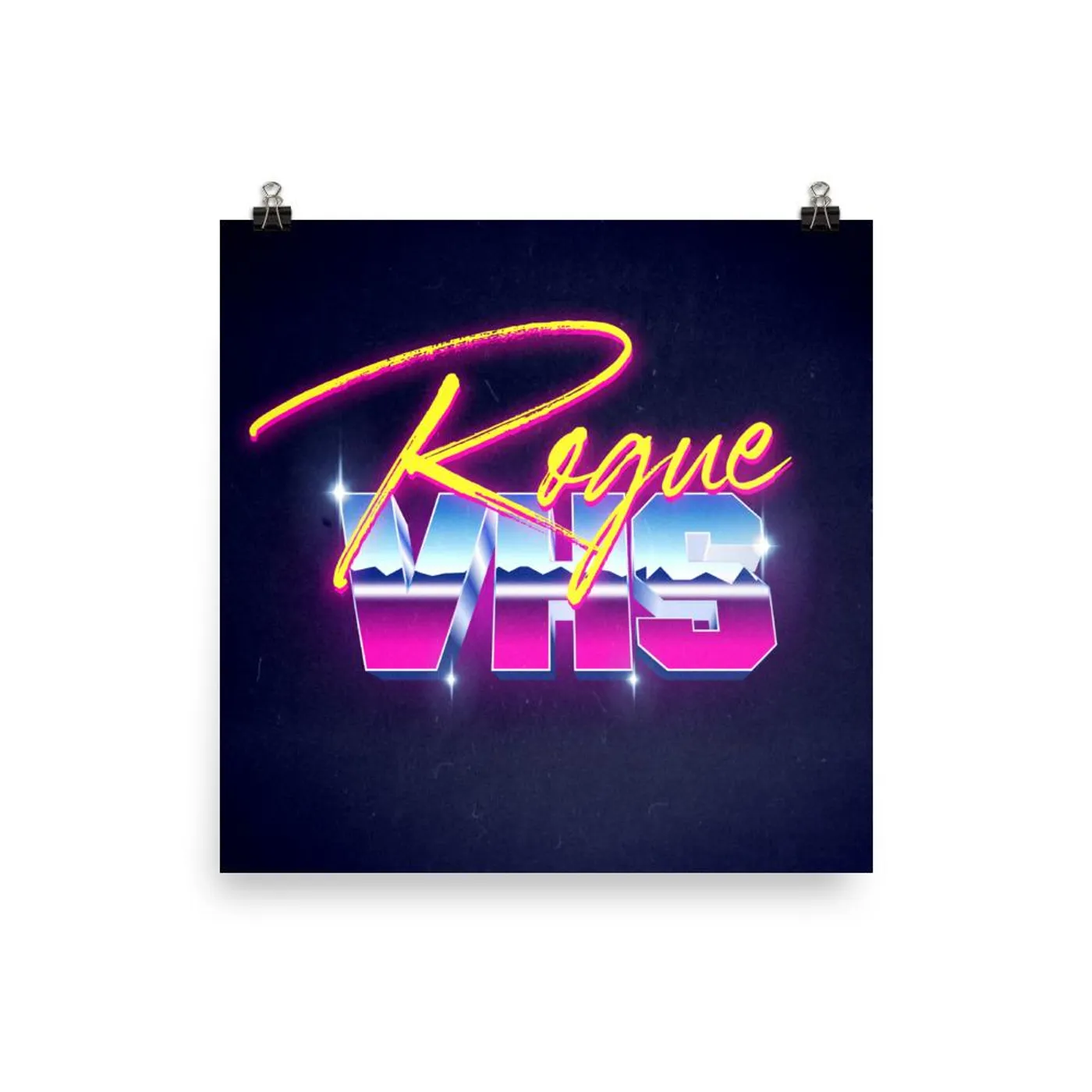 Rogue VHS logo square poster