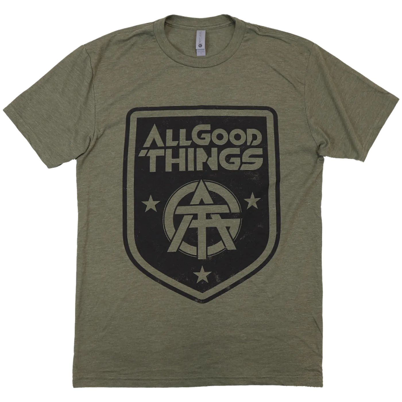 All Good Things Crest Military Green T-Shirt