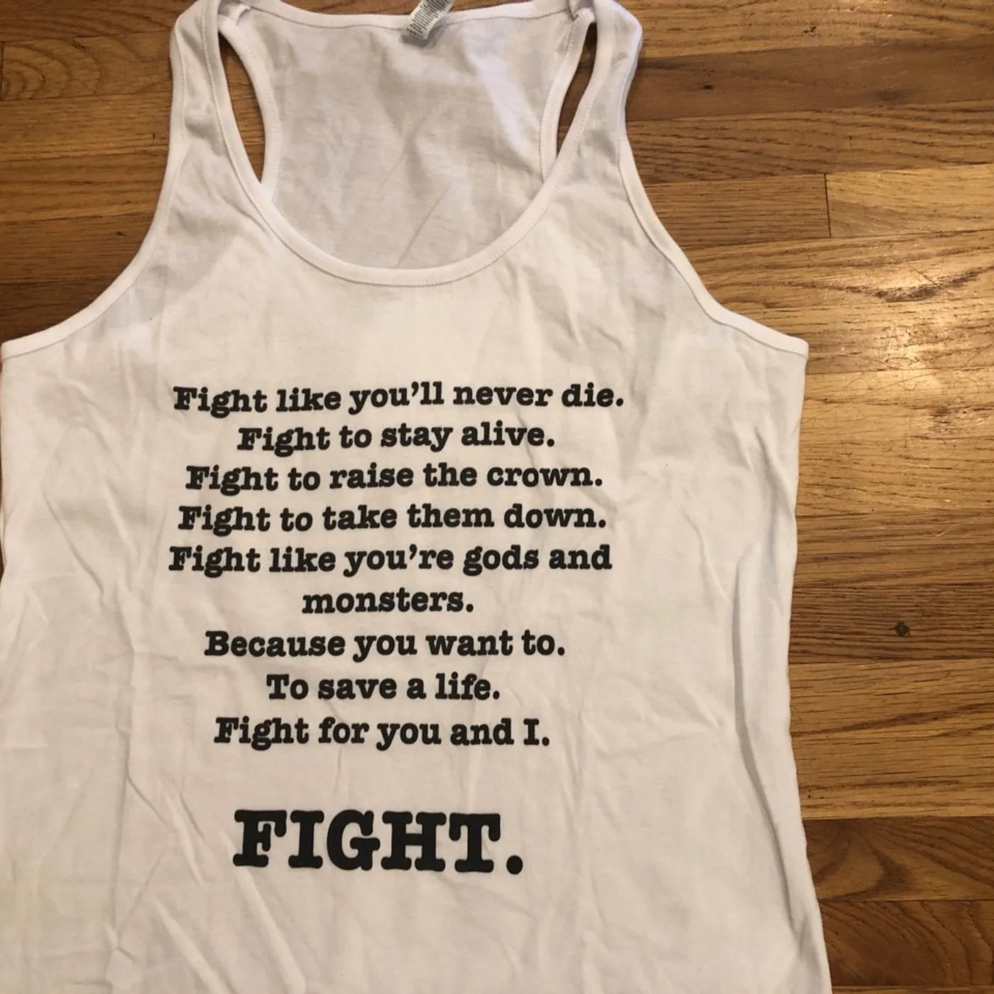 All Good Things White FIGHT Girls Tank