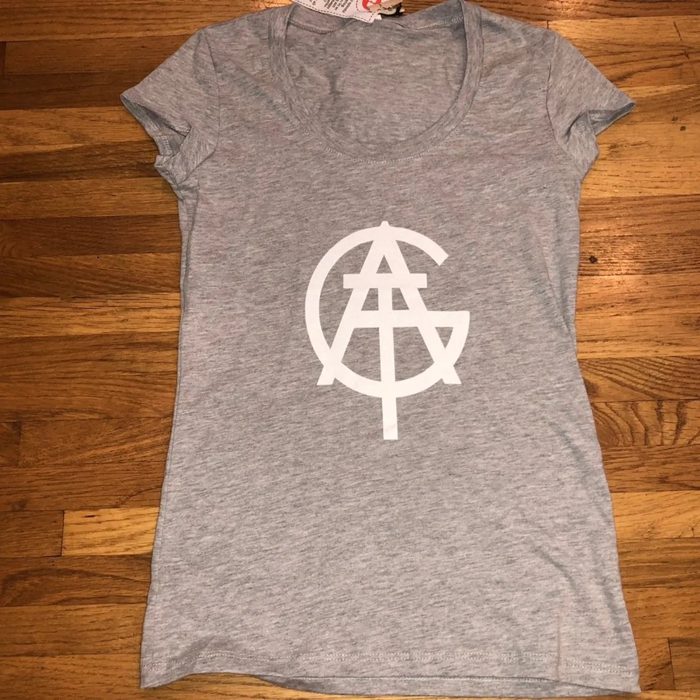 All Good Things Girls XS Light Gray Logo Tshirt