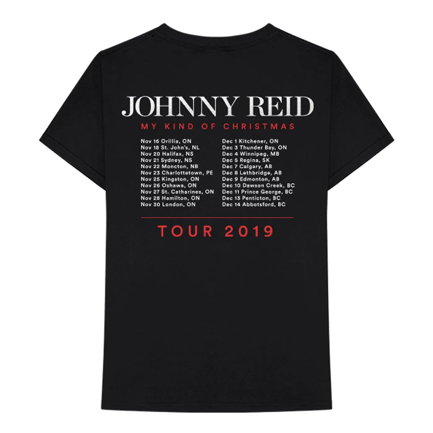 Johnny Reid Unisex My Kind of Christmas Tour T-shirt