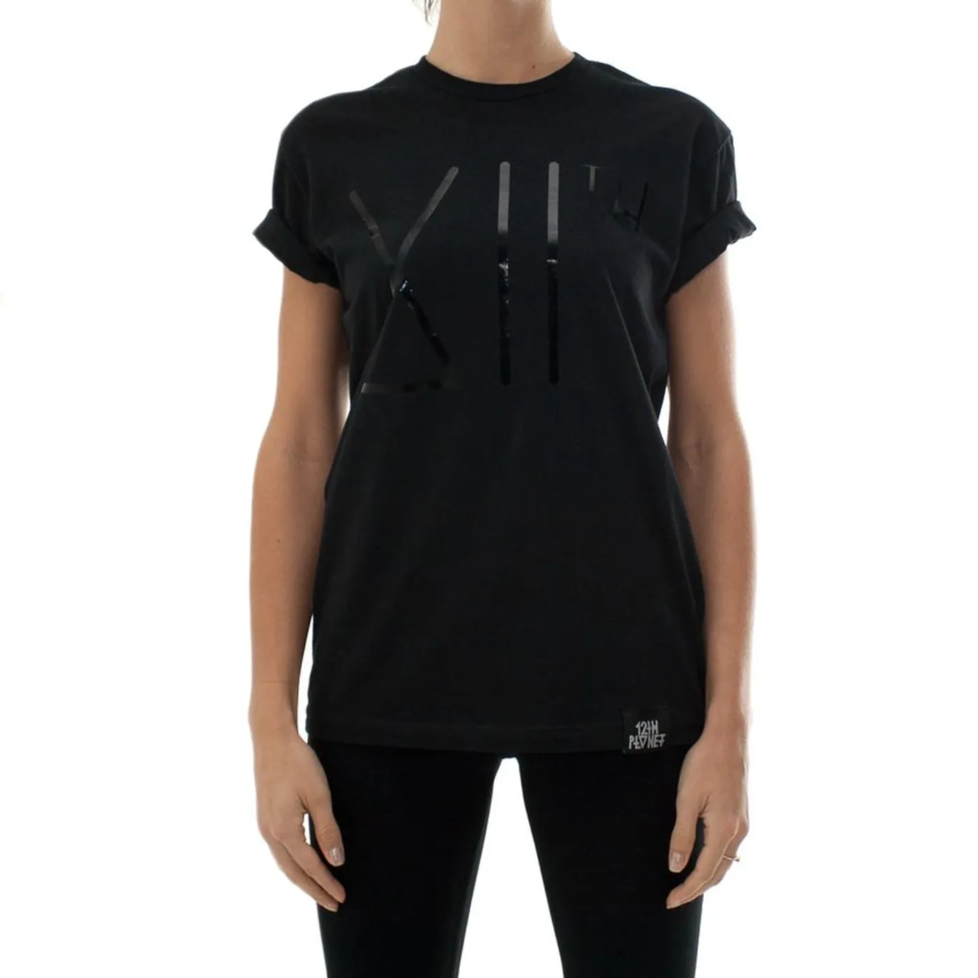 12th Planet XIIth Black Foil Logo Tee