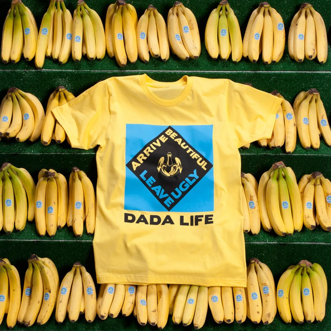 Dada Life ARRIVE BEAUTIFUL LEAVE UGLY TEE // YELLOW