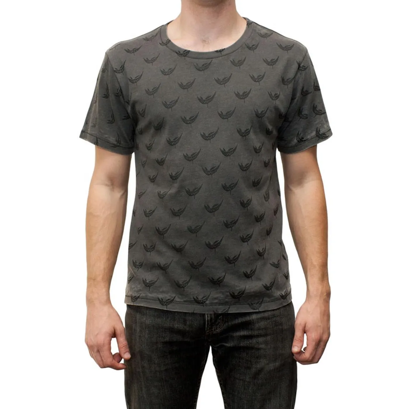 Feed Me // Grey and Black All Over Print Shirt