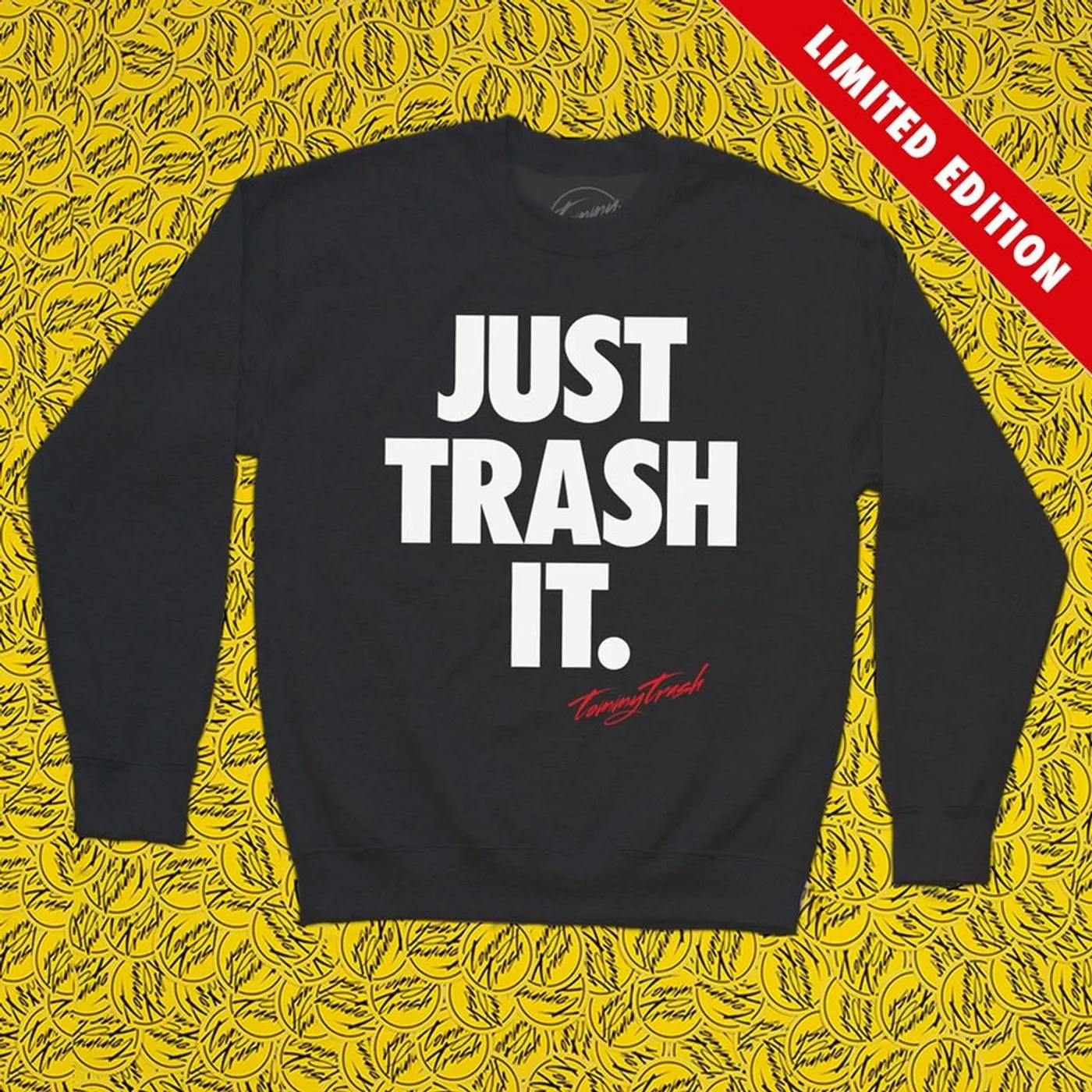 Tommy Trash Just Trash It Crewneck | Black