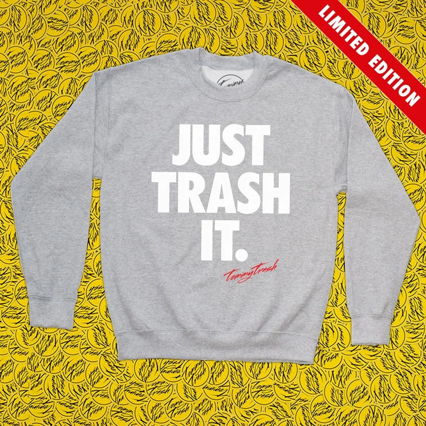 Tommy Trash Just Trash It Crewneck | Heather