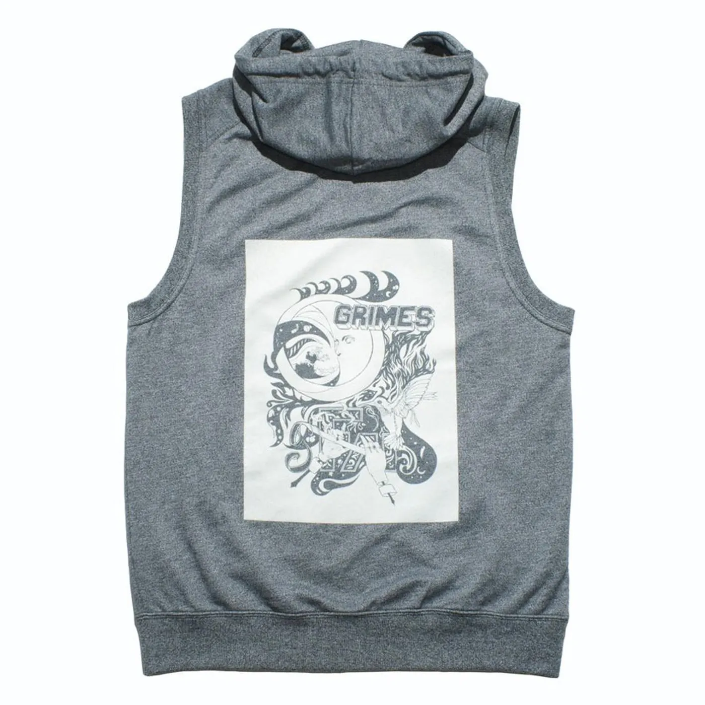 Grimes Gray Sleeveless Hoodie