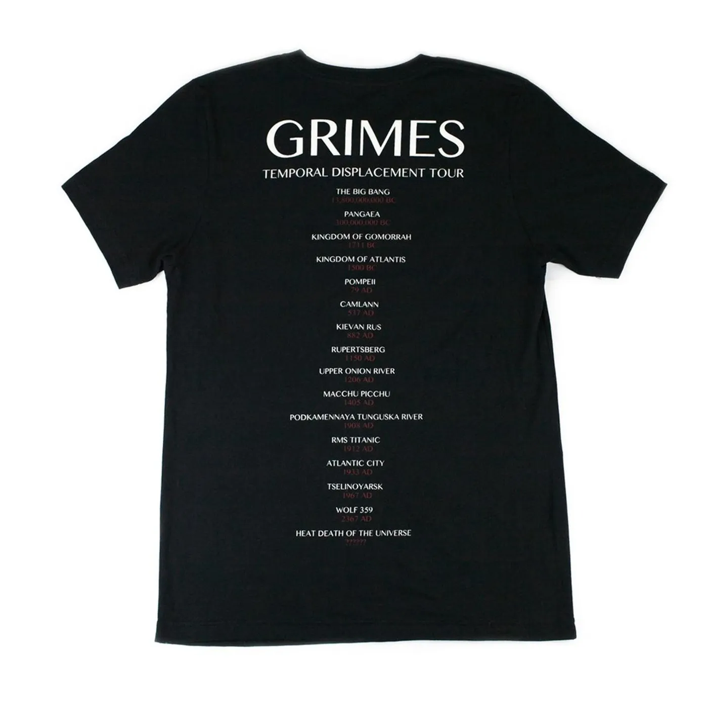 Grimes Rhinestone Cowgirls Tour T-Shirt with Tour Dates