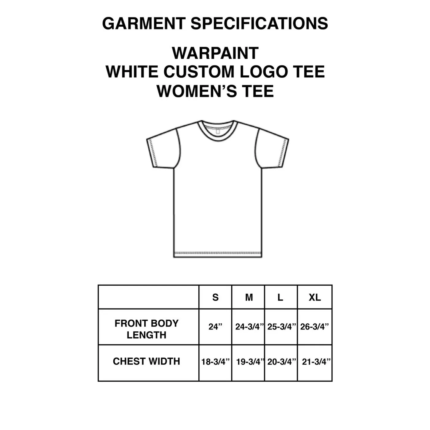 Warpaint Logo Women's White Tee 