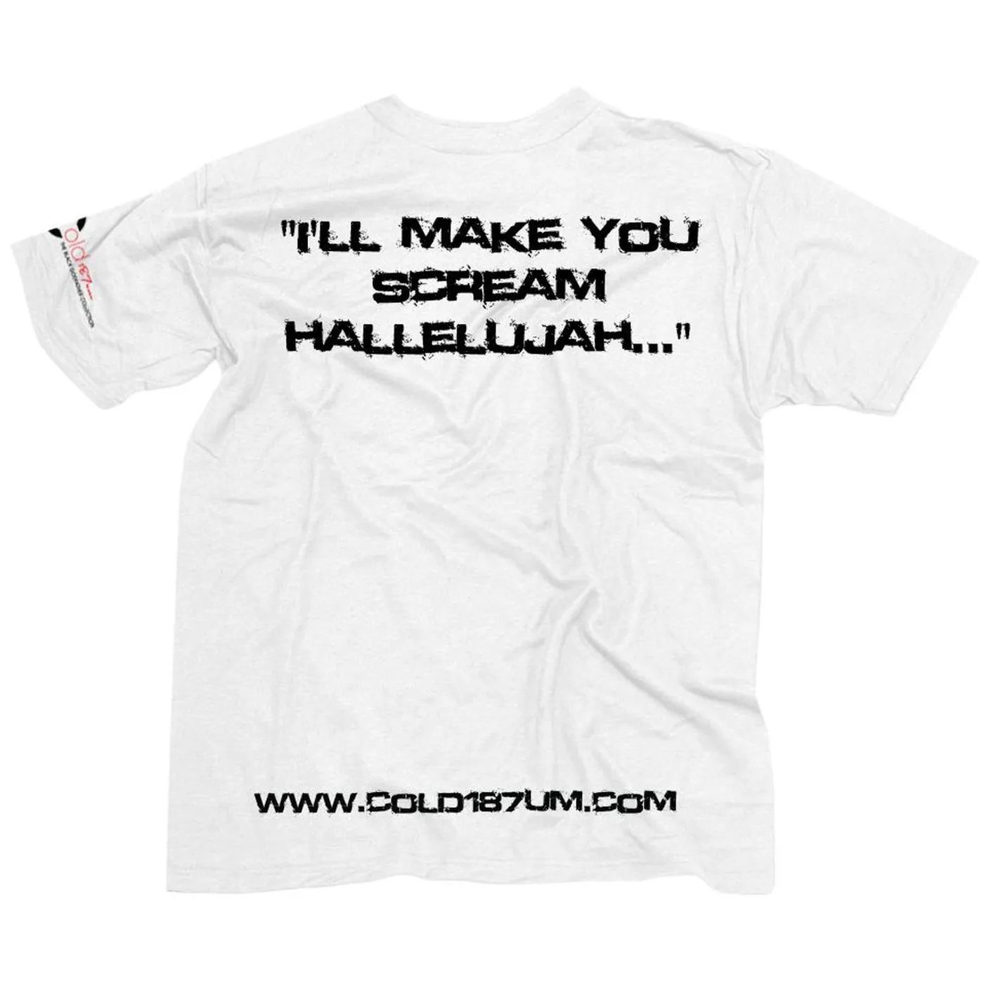 Cold 187um "The Black Godfather" INTERACTIVE White T-shirt