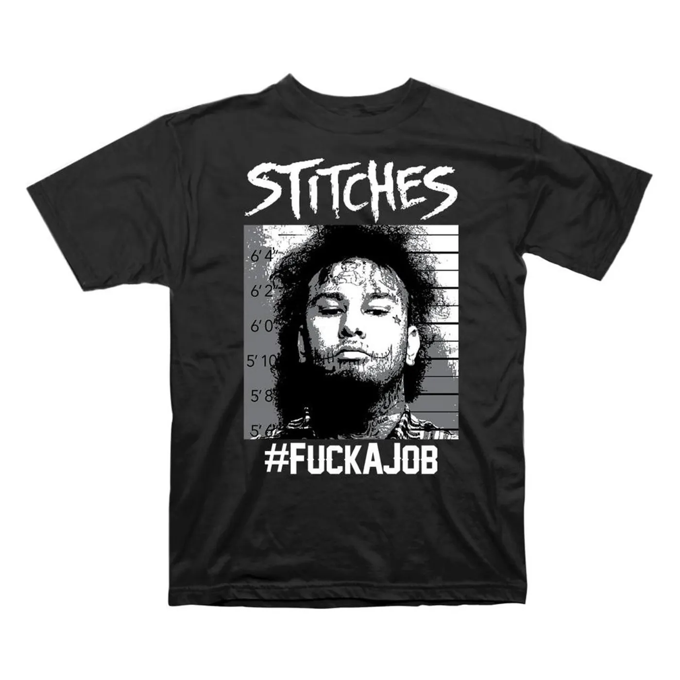 Stitches "Mug Shot" Black T-Shirt