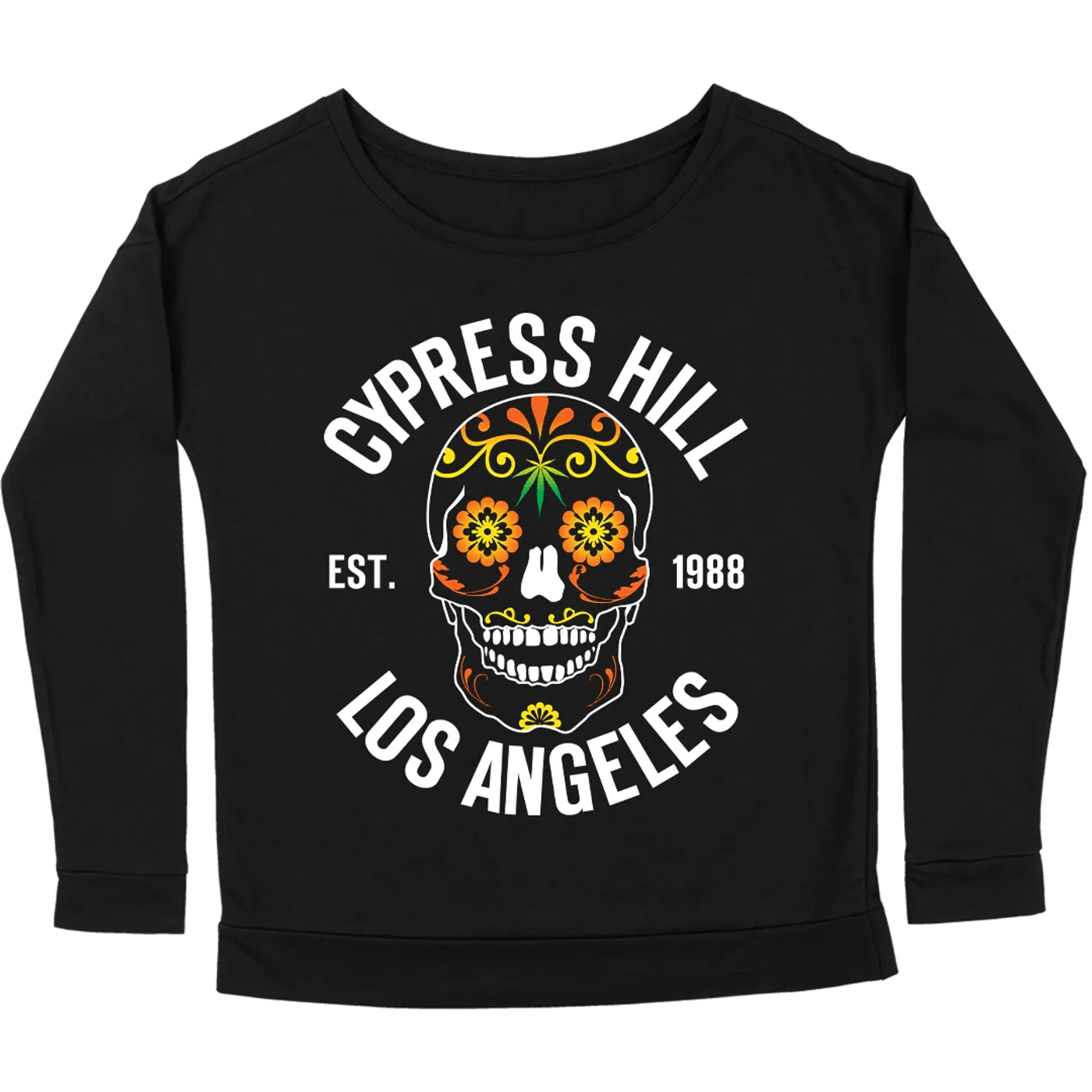 Cypress Hill "Day Of The Dead" Women's Scoop Neck Long Sleeve Shirt