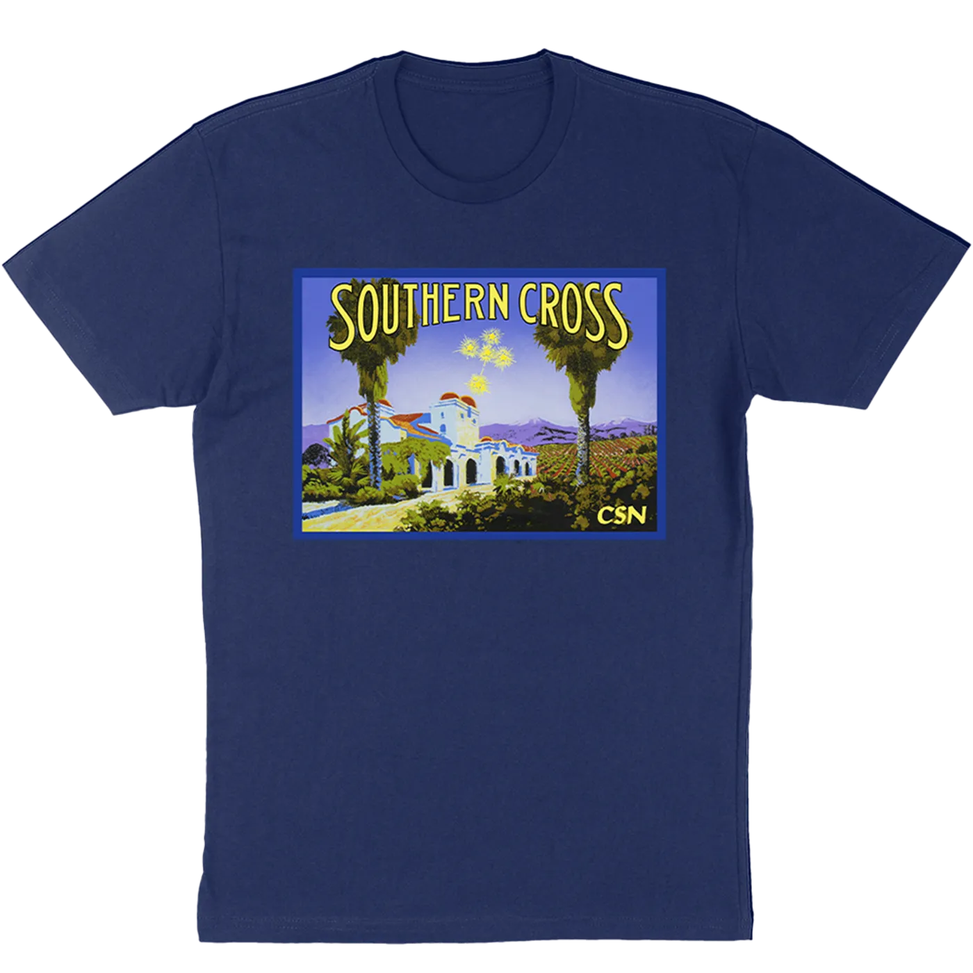 Crosby, Stills & Nash "Southern Cross" T-Shirt in Navy