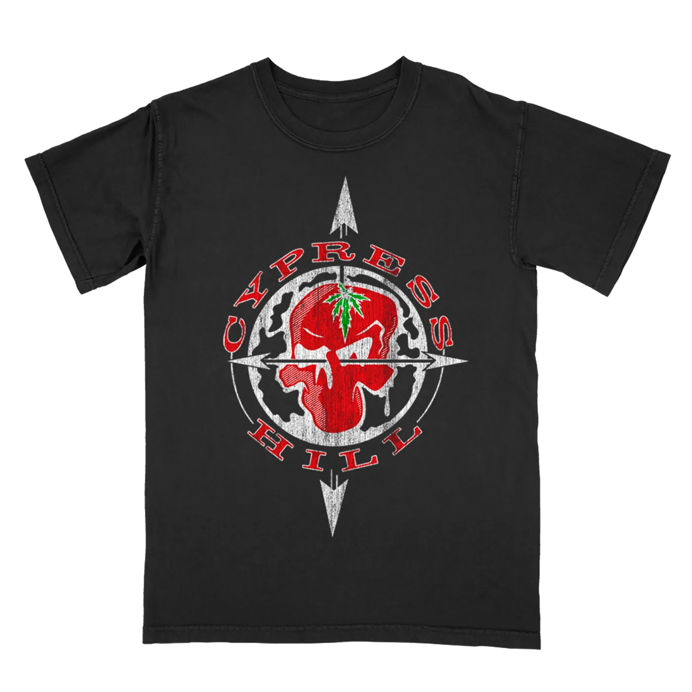 Cypress Hill "OG Skull and Compass" Black T-Shirt