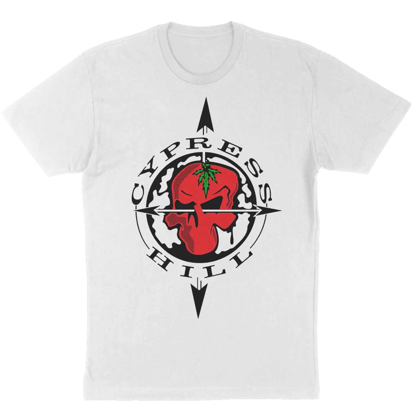 Cypress Hill "OG Skull and Compass" White T-Shirt