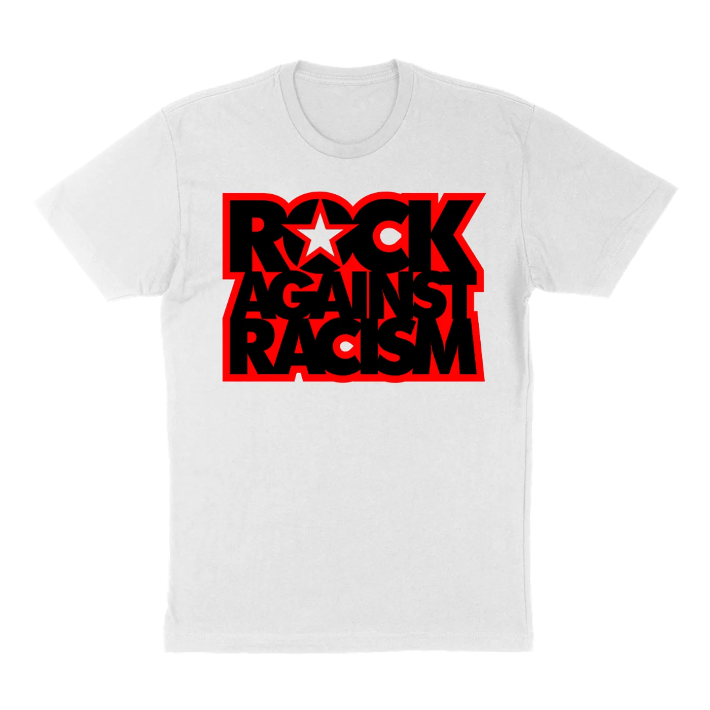Rock Against Racism "Stacked Logo" T-Shirt in White