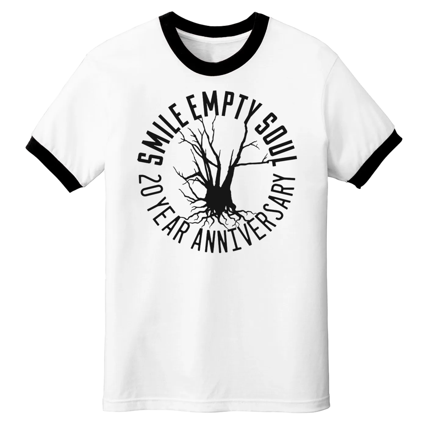 Smile Empty Soul "20th Anniversary" Ringer T-Shirt in White