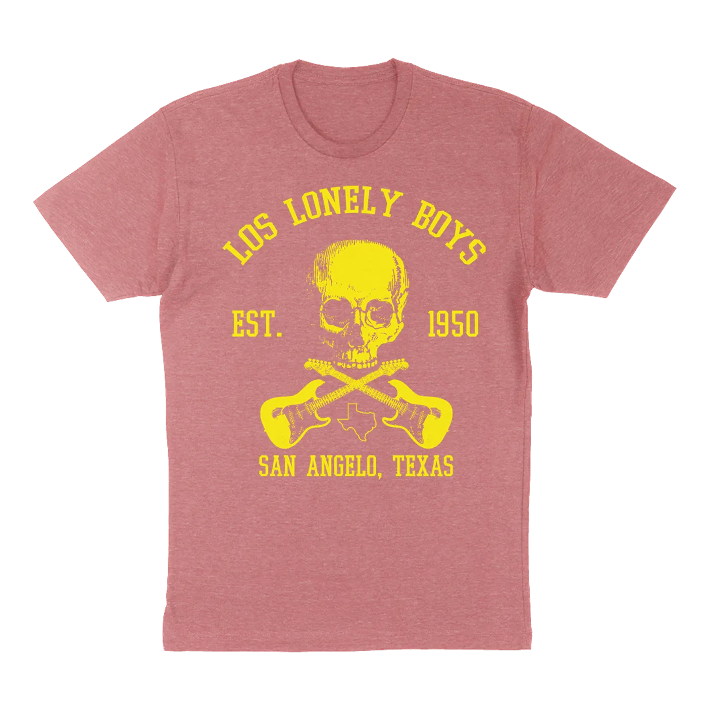 Los Lonely Boys "EST 1950" T-Shirt in Red Burnout