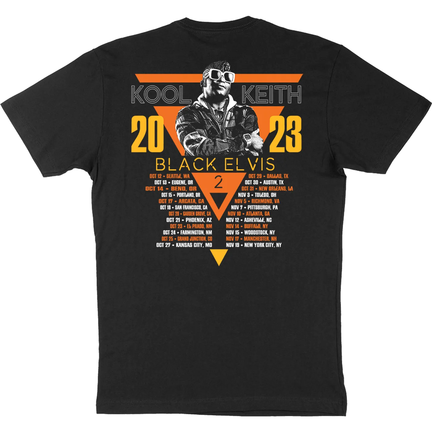Kool Keith "Black Elvis 2" 2023 Tour T-Shirt