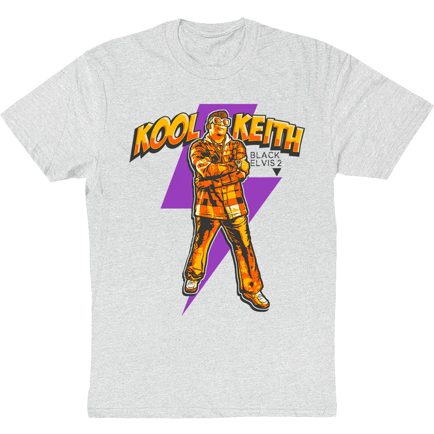 Kool Keith "Purple Bolt" T-Shirt in Heather White