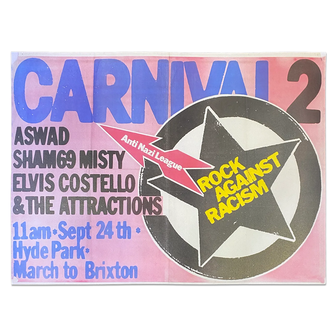 Rock Against Racism "Carnival 2" Limited Edition Poster Print