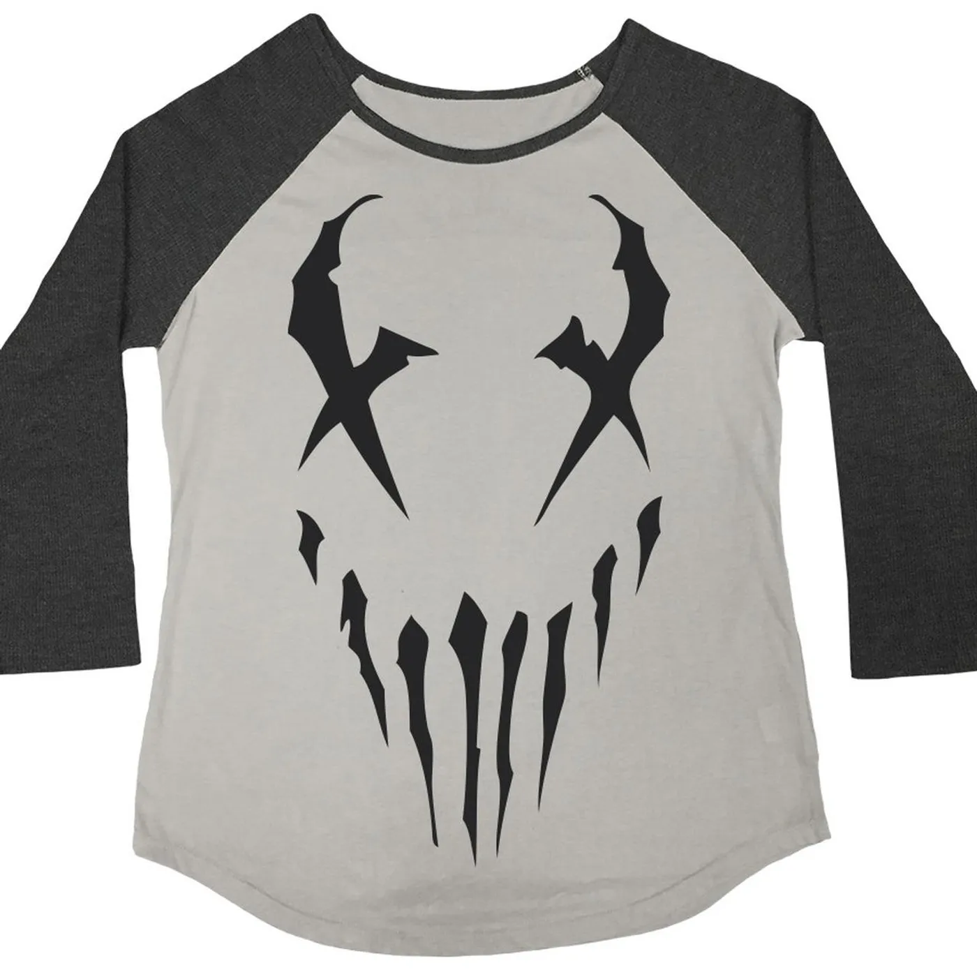 Mushroomhead "X-Face" women's 3/4 sleeve raglan with black print
