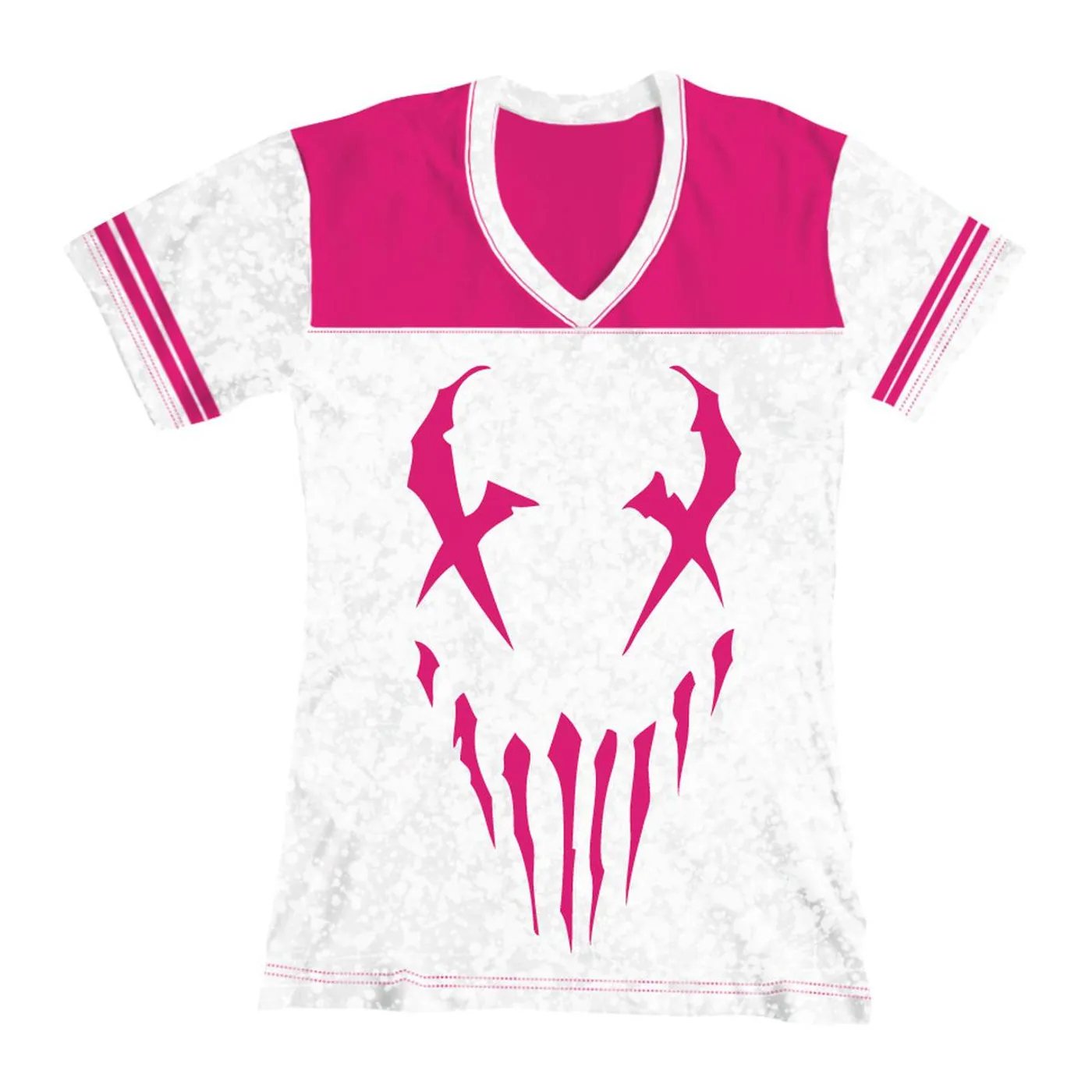 Mushroomhead "X-Face" women's pink football t-shirt