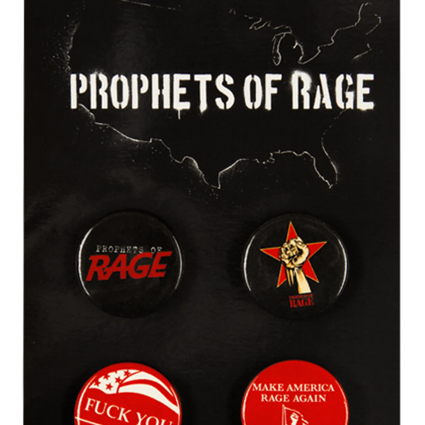 Prophets of Rage "P.O.R/F**K YOU" Pin Set