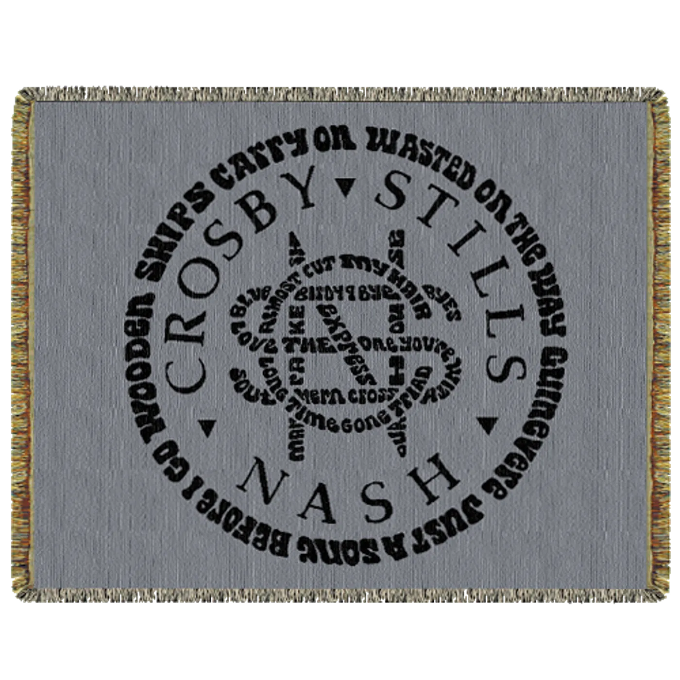 Crosby, Stills & Nash CSN "Initials" Tapestry Blanket