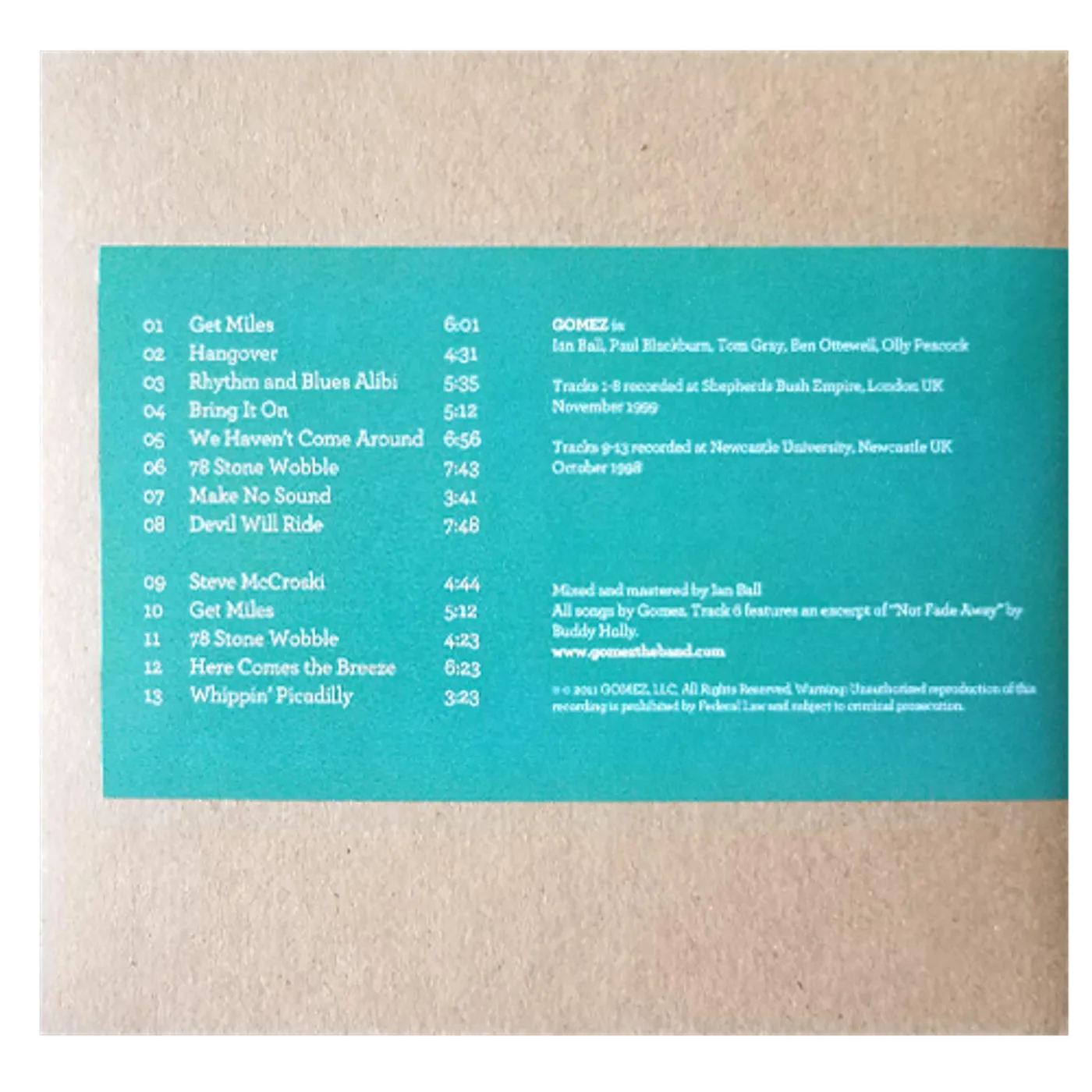 Gomez "Live Series 2" CD