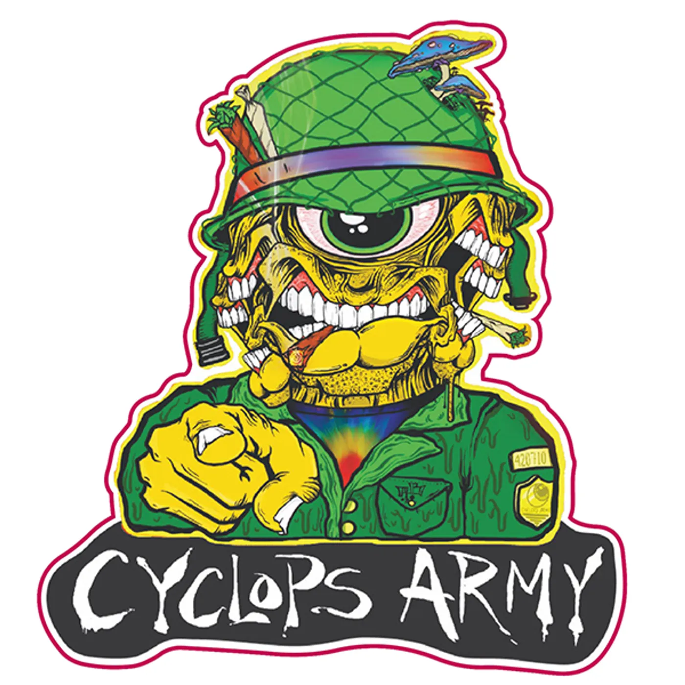 Subtronics Cyclops Army Pin