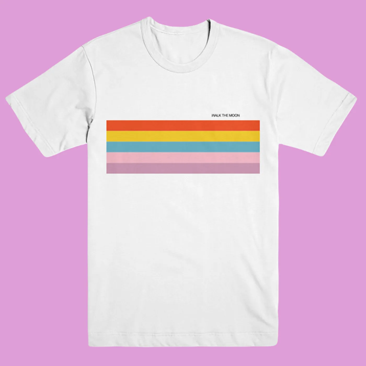 WALK THE MOON Rainbow Stripes Tee