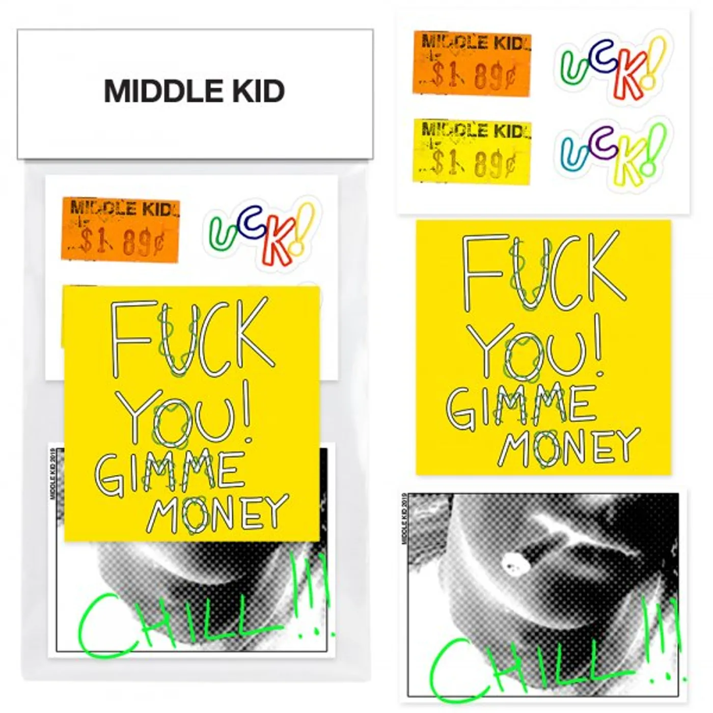 Chris Klemens MINI MIDDLE KID Sticker Pack