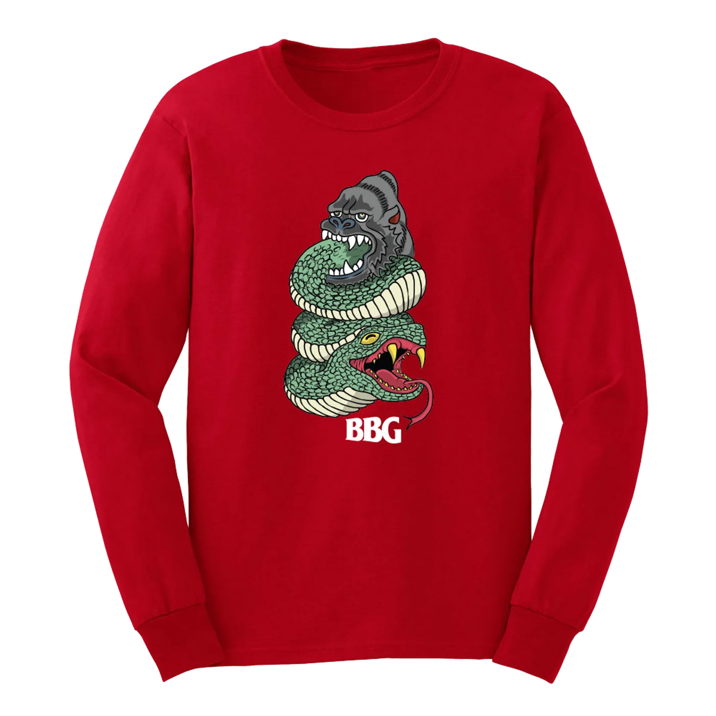 BBG Baby Joe BBG Snake (Red) - Long Sleeve Tee