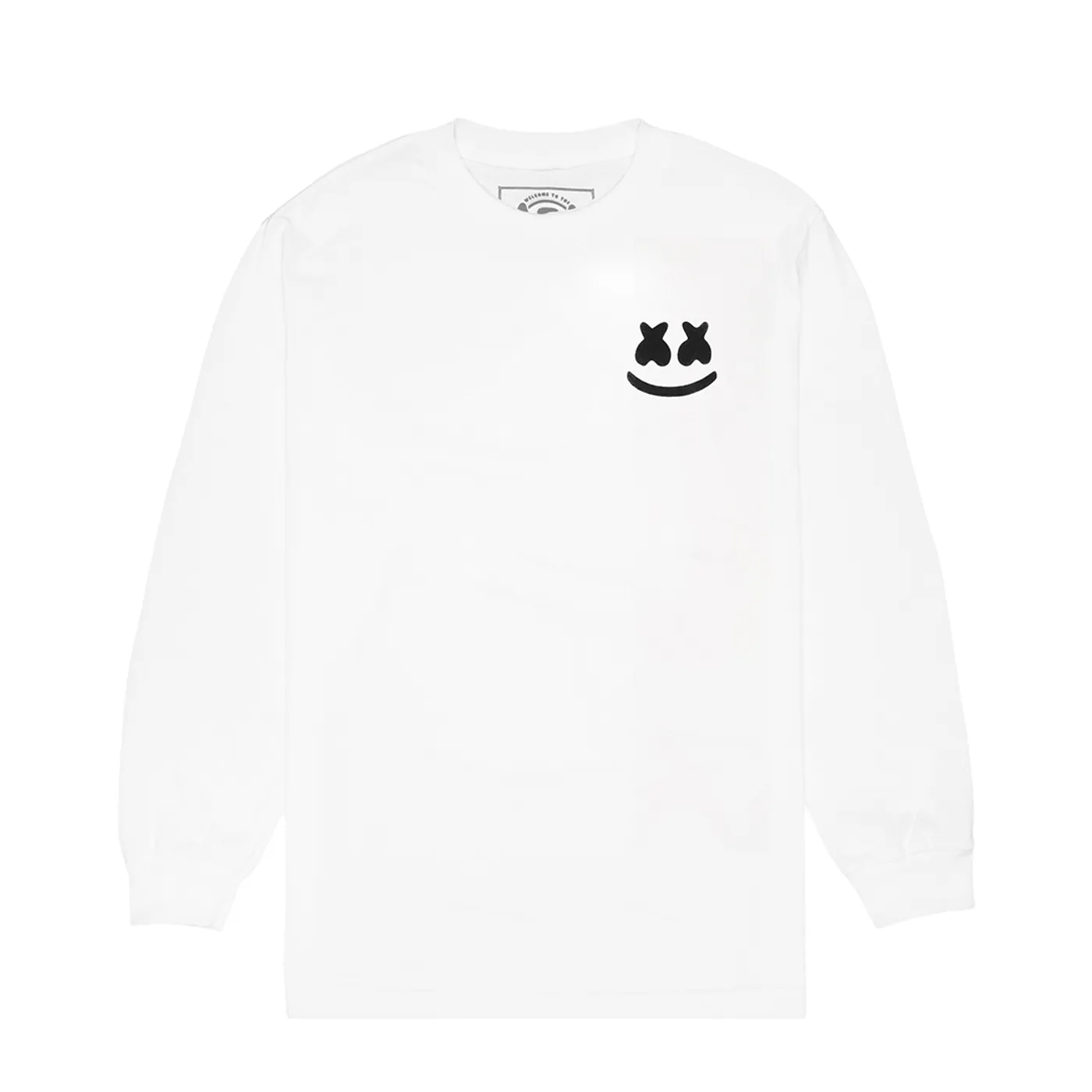 Marshmello Smile Crest L/S Shirt — White