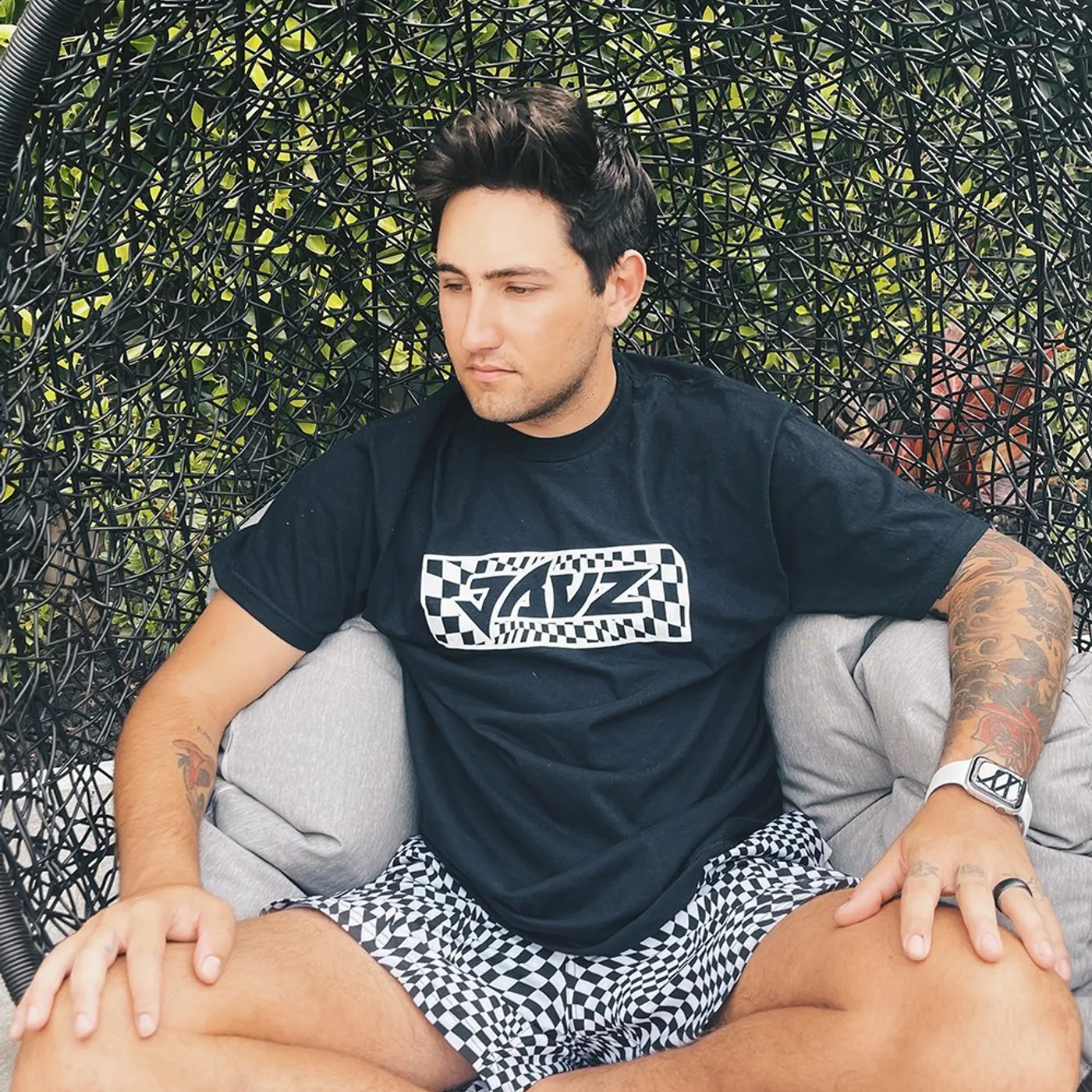 Jauz Checkered Box Logo T-Shirt